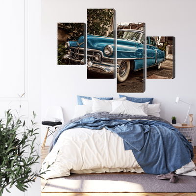 Ljuddämpande tavla - A blue cadillac eldorado