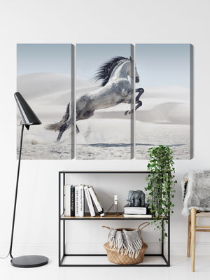 Ljuddämpande tavla - Horse in the desert 3d