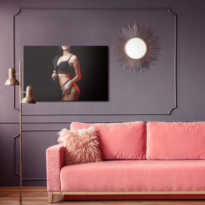 Ljuddämpande tavla - Alluring woman in lingerie