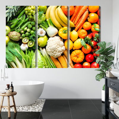 Ljuddämpande tavla - Fruits and vegetables