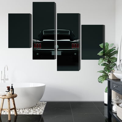 Ljuddämpande tavla - Vintage black muscle car