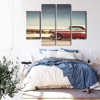 Ljuddämpande tavla - Old american retro car