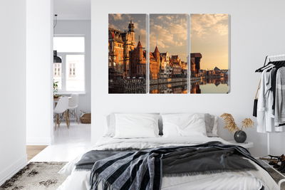 Ljuddämpande tavla - The port of gdansk at sunset