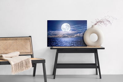 Ljuddämpande tavla - Full moon on the baltic sea