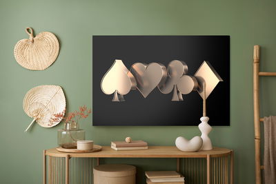 Ljuddämpande tavla - 3d card symbols