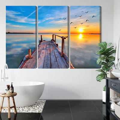 Ljuddämpande tavla - West by the lake