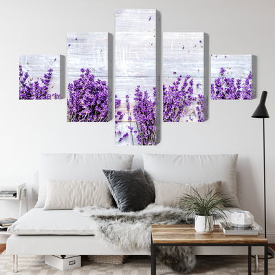 Ljuddämpande tavla - Lavender flowers on a rustic