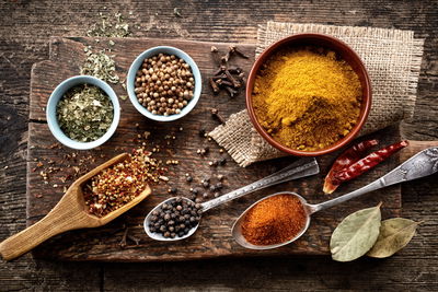 Ljuddämpande tavla - Board with various spices