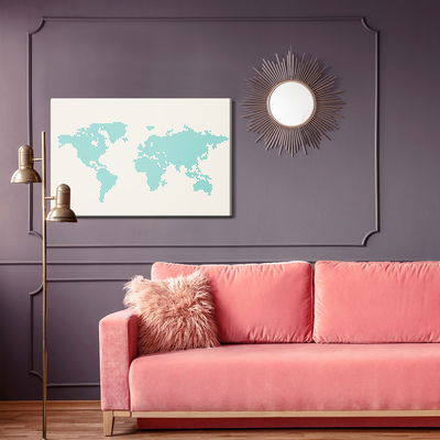 Ljuddämpande tavla - World map made of dots