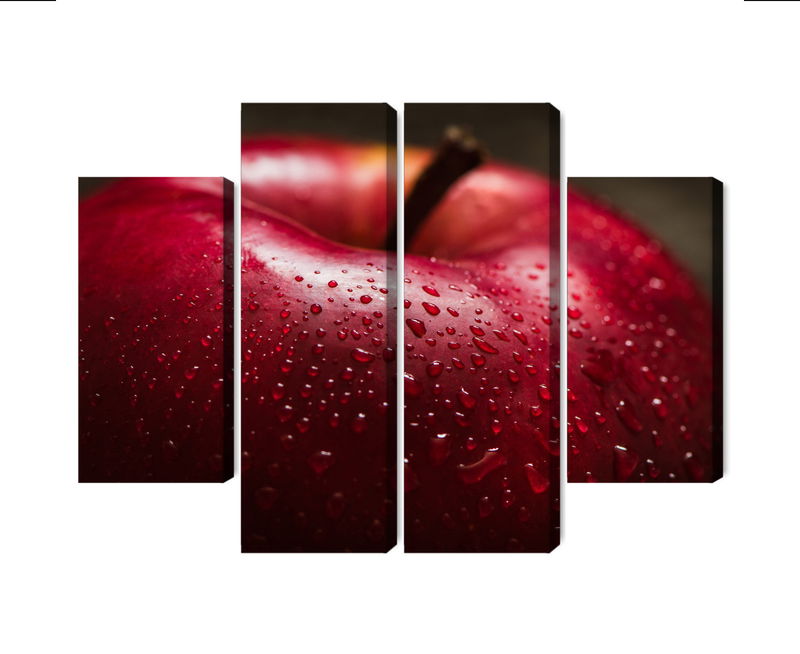 Ljuddämpande tavla - Red apple on a macro scale