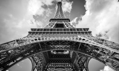 Ljuddämpande tavla - Paris eiffel tower black