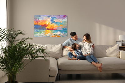 Ljuddämpande tavla - Sea in an abstract style