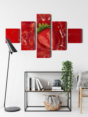 Ljuddämpande tavla - Juicy strawberry