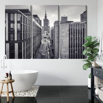 Ljuddämpande tavla - Black and white panorama