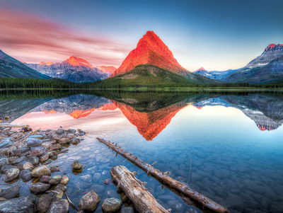 Ljuddämpande tavla - Swiftcurrent lake in the Usa