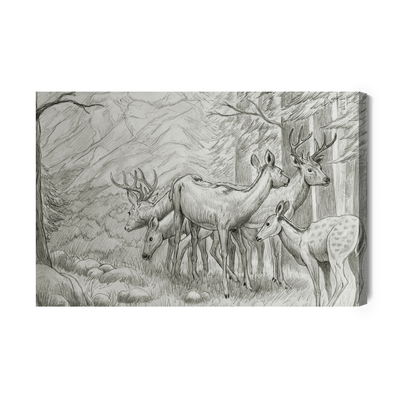 Ljuddämpande tavla - Sketch of a deer