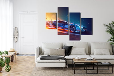 Ljuddämpande tavla - 3d futuristic sports car