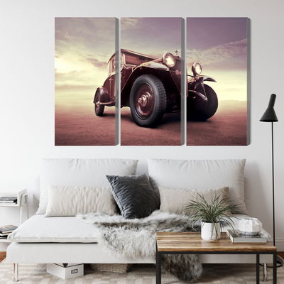 Ljuddämpande tavla - Vintage car with a 3d effect