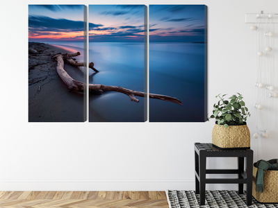 Ljuddämpande tavla - The sea landscape at evening