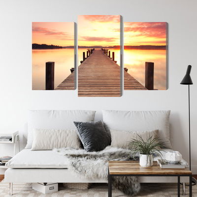 Ljuddämpande tavla - Sunset on the pier