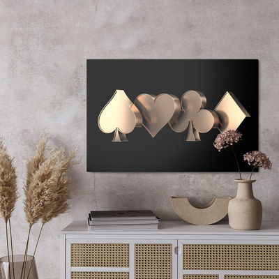 Ljuddämpande tavla - 3d card symbols