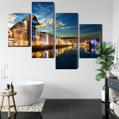 Ljuddämpande tavla - Gdansk wharf and the crane