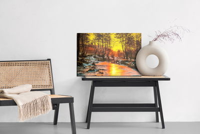 Ljuddämpande tavla - Sunset in the forest