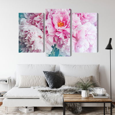 Ljuddämpande tavla - 3d peony bouquet