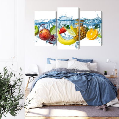 Ljuddämpande tavla - Fresh fruit in the water