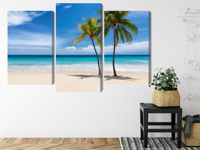 Ljuddämpande tavla - Caribbean beach 3d