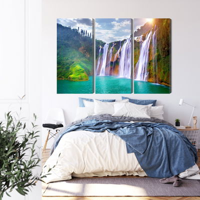 Ljuddämpande tavla - The waterfall in luoping