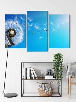 Ljuddämpande tavla - Dandelion with flying seeds