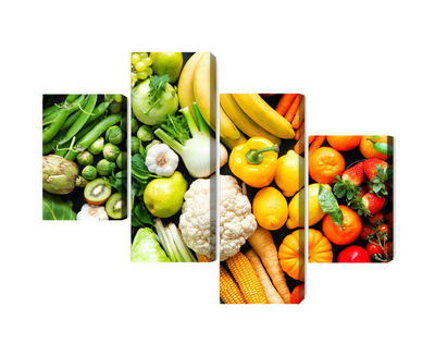 Ljuddämpande tavla - Fruits and vegetables