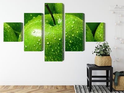 Ljuddämpande tavla - Green apples on a macro scale