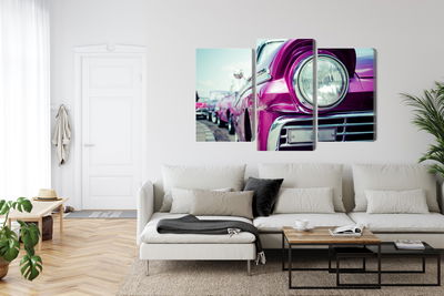 Ljuddämpande tavla - Retro style car headlight