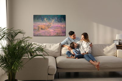 Ljuddämpande tavla - A deer in the rut