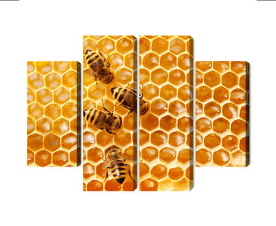 Ljuddämpande tavla - Bees on the honeycomb