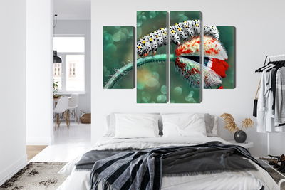 Ljuddämpande tavla - A caterpillar and a ladybug