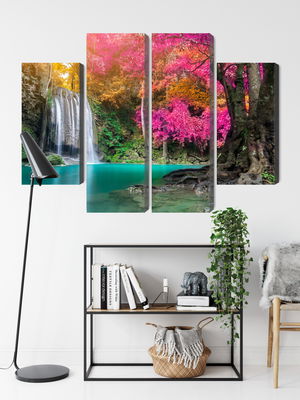 Ljuddämpande tavla - A beautiful forest waterfall