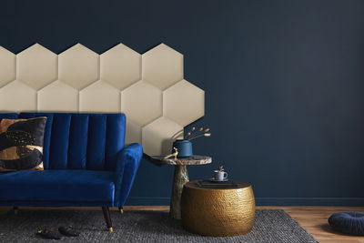 Sekskantet lydabsorber - velour