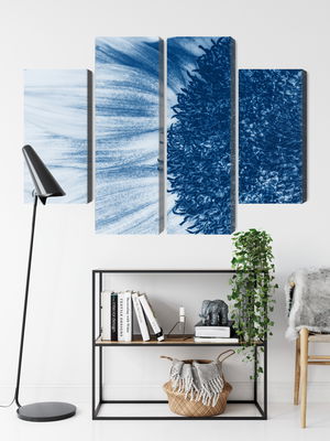 Ljuddämpande tavla - Blue sunflower on a macro