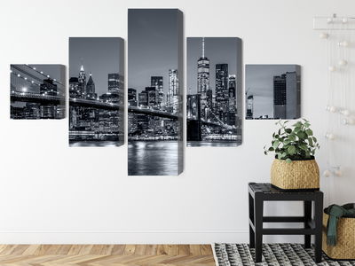 Ljuddämpande tavla - Panorama of New York at night