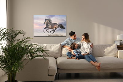 Ljuddämpande tavla - Horse at a gallop