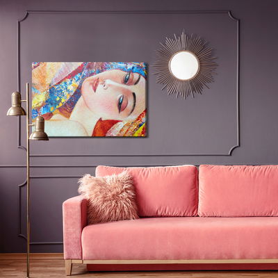 Ljuddämpande tavla - A colorful portrait