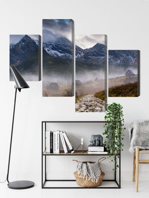 Ljuddämpande tavla - Misty landscape with hala