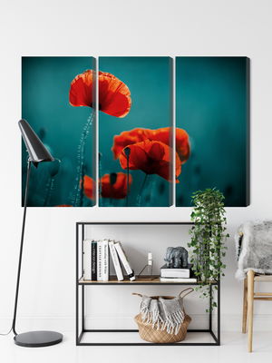 Ljuddämpande tavla - Macro poppies