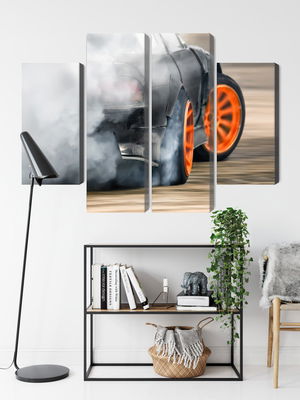 Ljuddämpande tavla - Drifting car in a puff