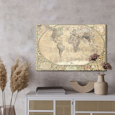 Ljuddämpande tavla - Vintage world map