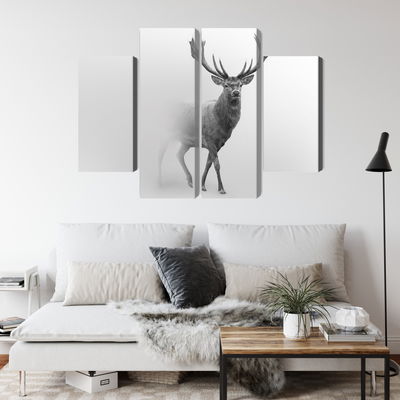 Ljuddämpande tavla - A stately deer in the fog