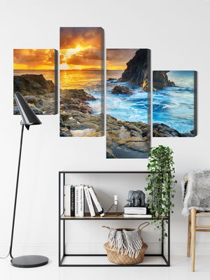 Ljuddämpande tavla - Sunset on the seashore